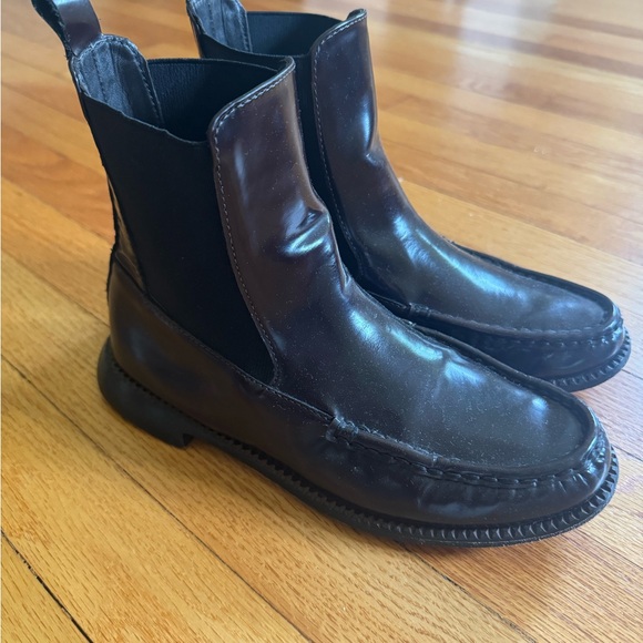 Freda Salvador Brown Leather Chelsea Boots - Picture 1 of 2